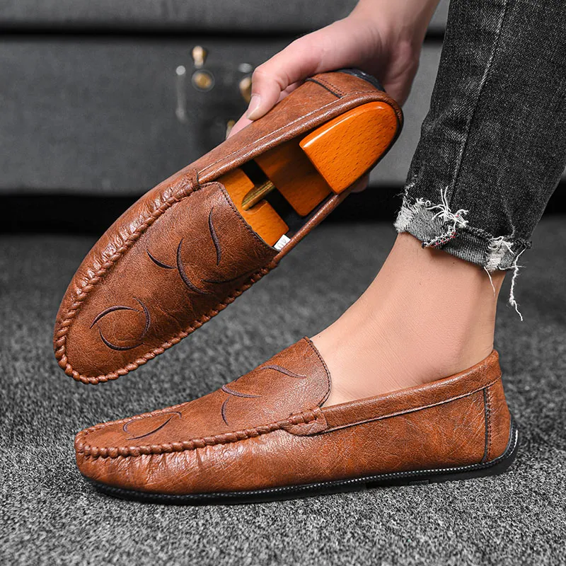 Bull charm Loafers Men Black/Brown/Gray-7