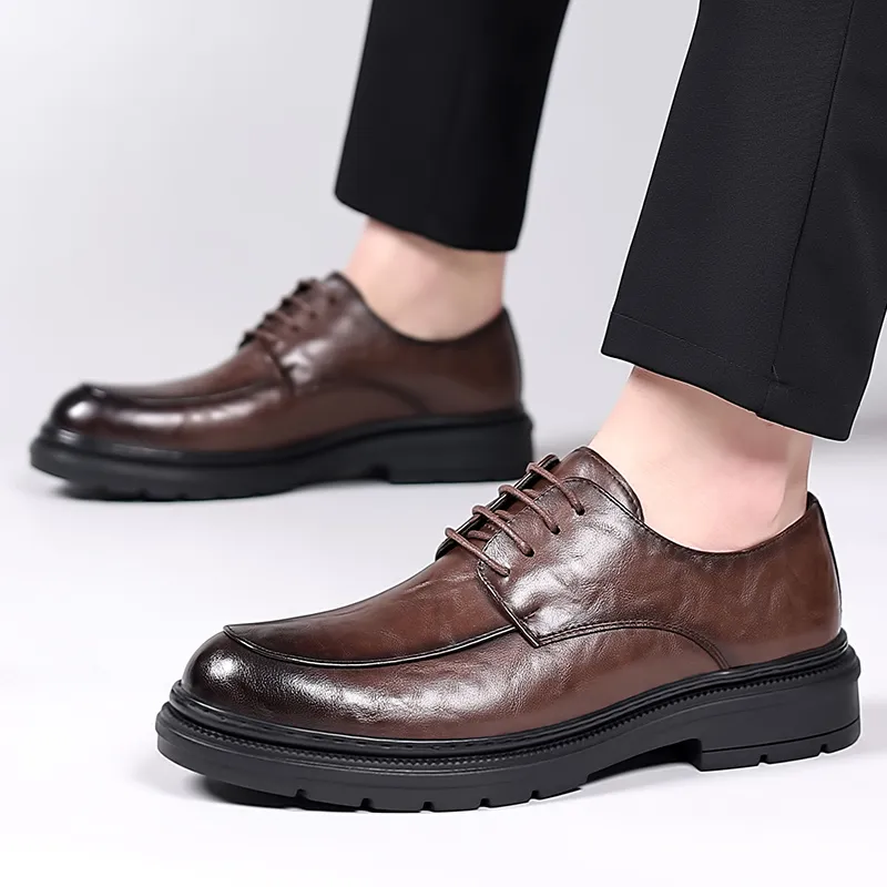 Bull charm Men's Casual Shoes Men Low Top Black/Brown-8