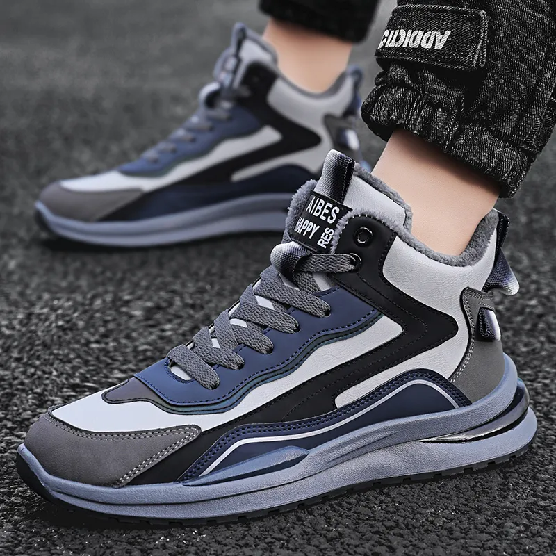 Bull Charm Abrasion Resistant High Top Casual Shoes Men's-4