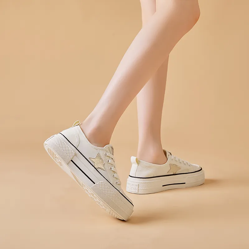 Bull Charm Abrasion-Resistant Low-Top Canvas Shoes Women's-11