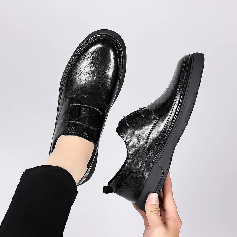 Bull charm Men's Casual Shoes Men Low Top Black/Brown-5