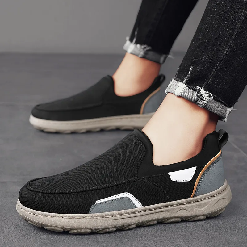 Bull charm Gommino Loafers Men Denim Gray/Denim Blue/Black-12