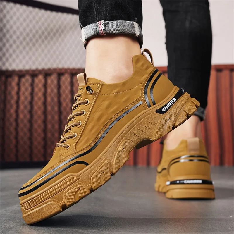 Bull Charm Abrasion-Resistant Low-Top Chunky Sneakers Men's-8