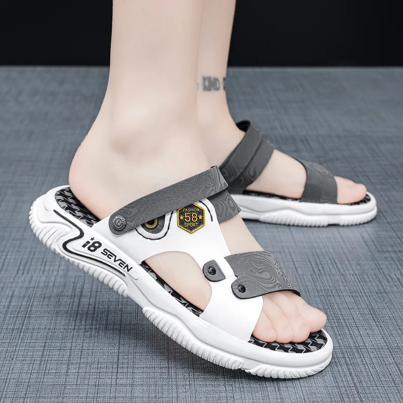 Bull Charm Rubber Sole Slip Resistant Slide Slippers Men's-9
