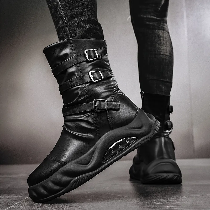 Bull Charm Ankle Boots Men's Black-4