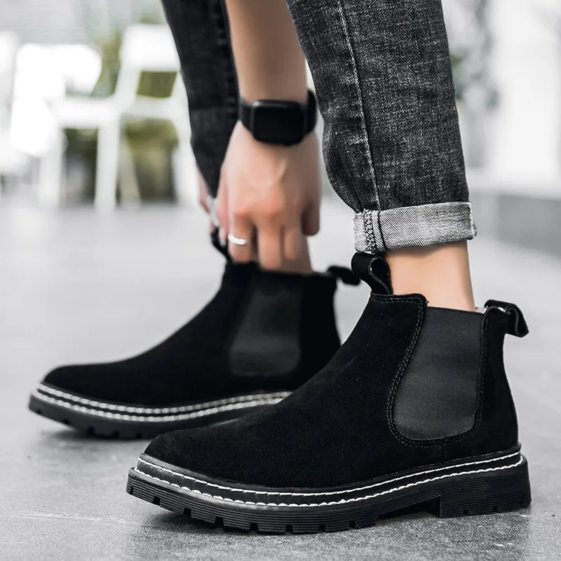 Bull Charm Short Chelsea Boots Men's-33