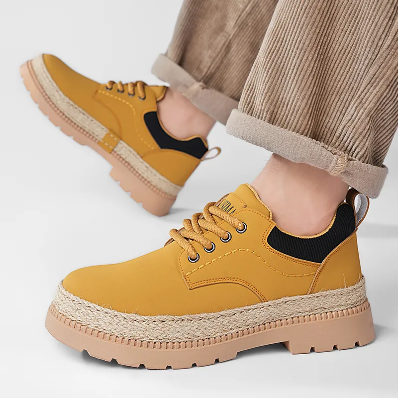 Bull charm Men's Casual Shoes Men Low Top Green/Black/Brown/Yellow-3