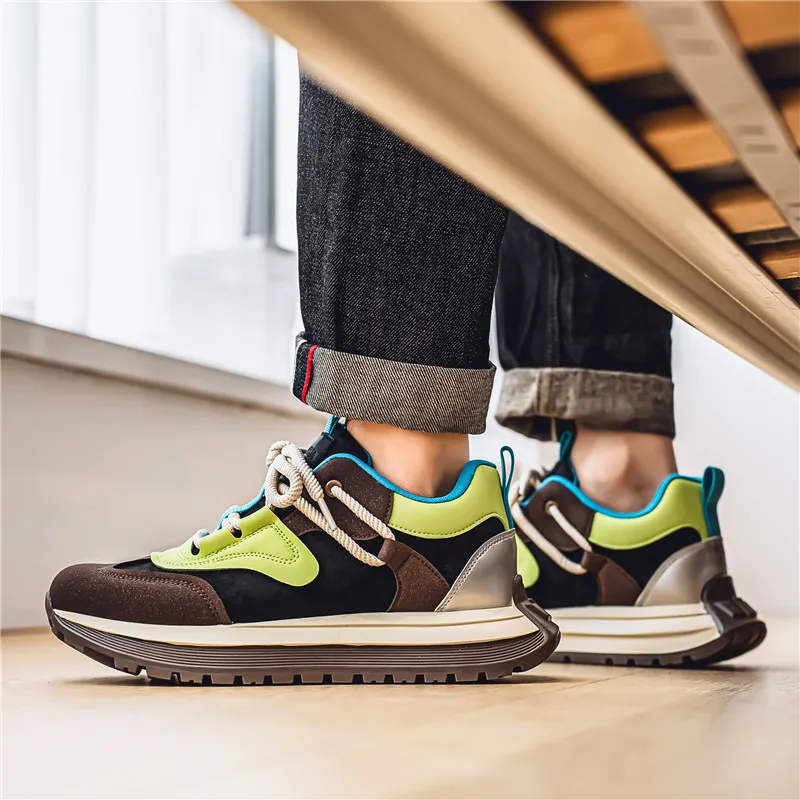 Bull charm Casual Shoes Men Low Top Black/Brown Green/White Gray-10