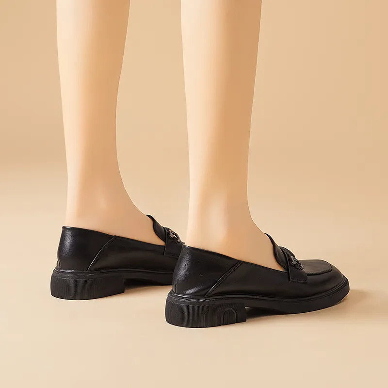 Bull Charm Loafers Women's Black-4