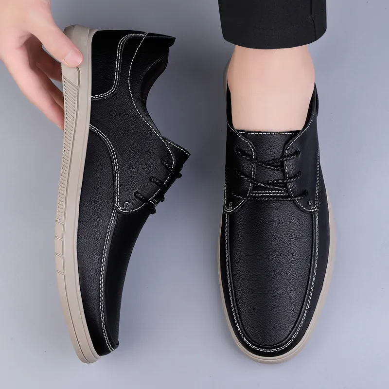Bull charm Men's Casual Shoes Men Low Top Black/Earth Yellow-2