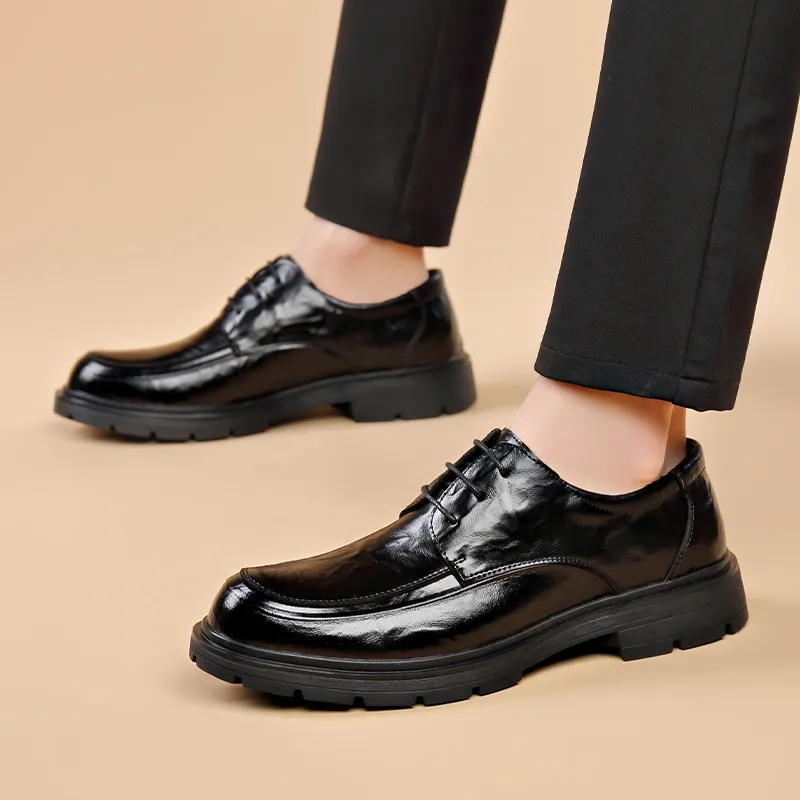 Bull charm Men's Casual Shoes Men Low Top Black/Brown-4