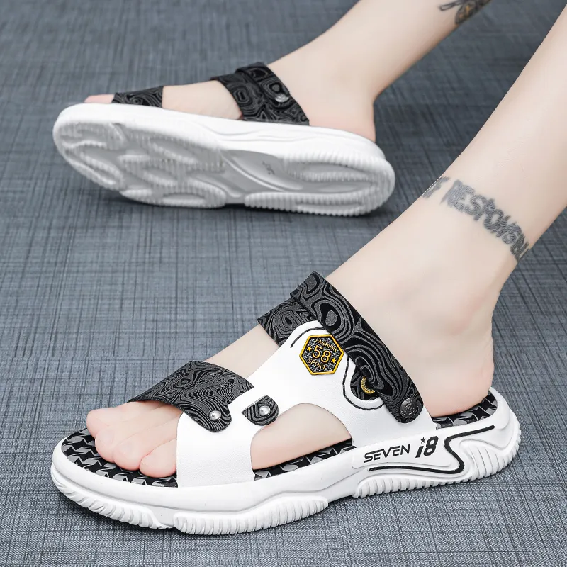Bull Charm Rubber Sole Slip Resistant Slide Slippers Men's-3