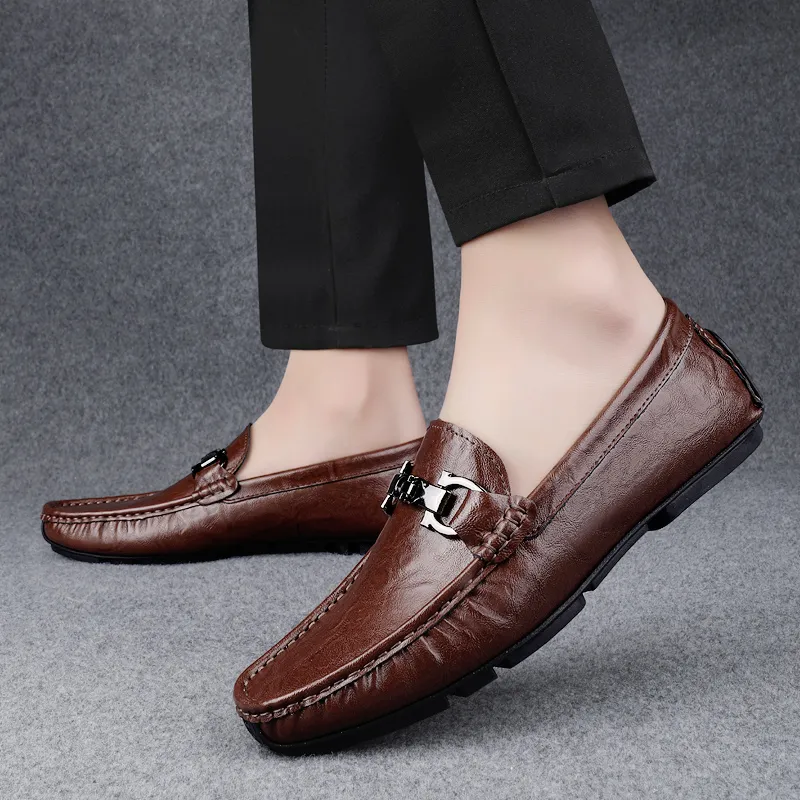 Bull charm Men's Casual Shoes Men Low Top Black/Dark Brown-7