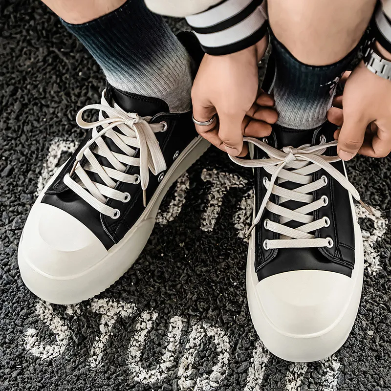 Bull Charm Skateboard Shoes Men's Black-4