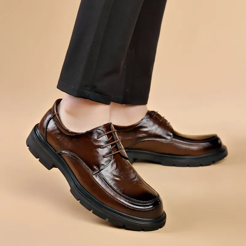 Bull charm Men's Casual Shoes Men Low Top Black/Brown-6