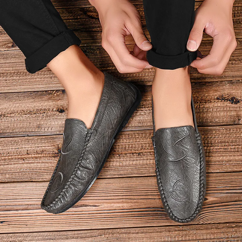 Bull charm Loafers Men Black/Brown/Gray-16