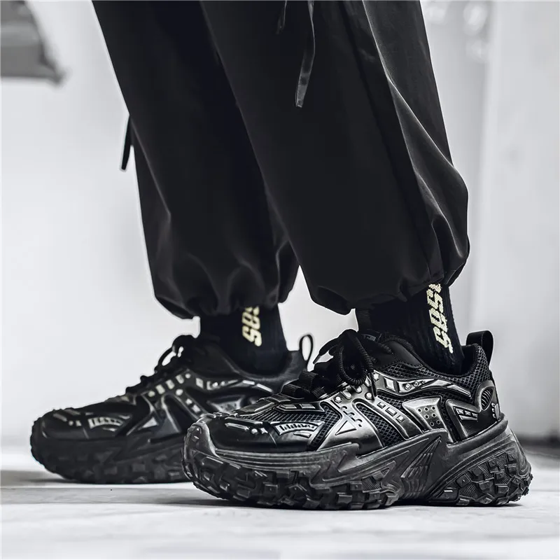 Bull Charm Breathable Height Increasing Cushioning Low-Top Chunky Sneakers Men's-9