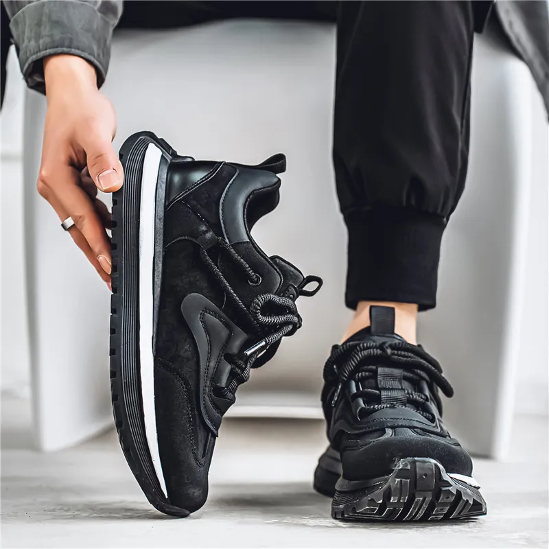 Bull charm Casual Shoes Men Low Top Black/Brown Green/White Gray-2