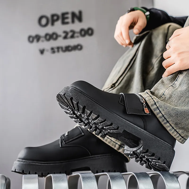 Bull Charm Casual Shoes Men's Black-4