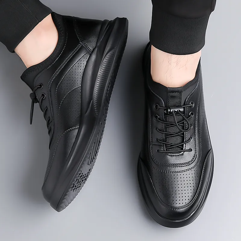 Bull Charm Men's Casual Leather Shoes Men's-3