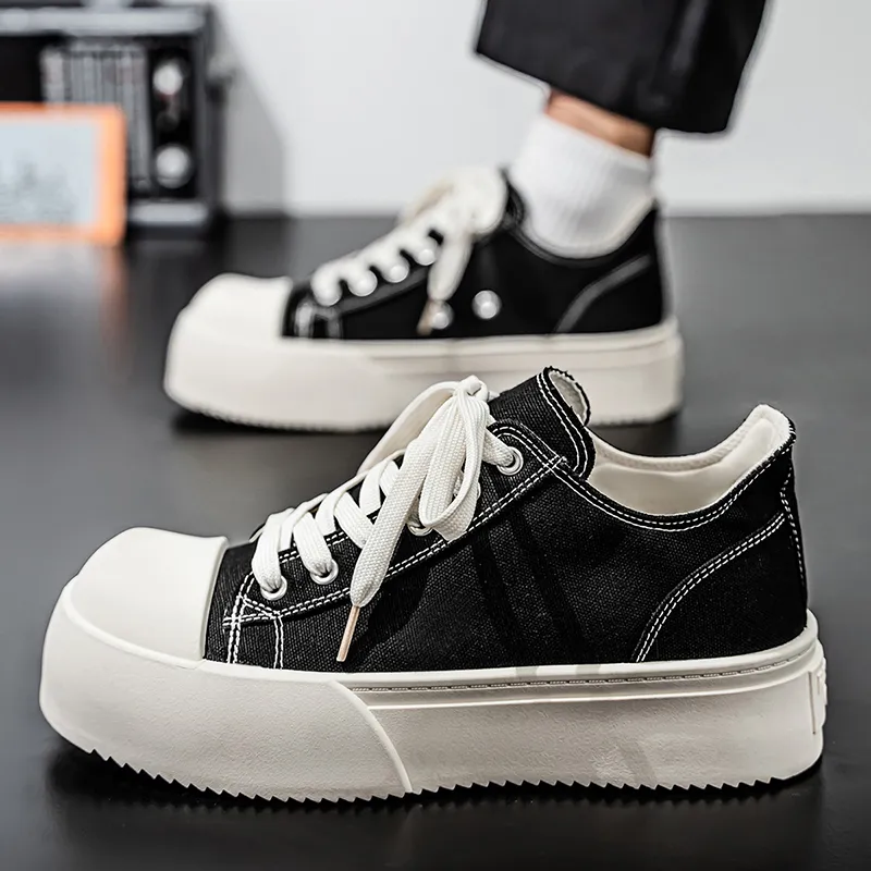 Bull Charm Skateboard Shoes Men's Black-2