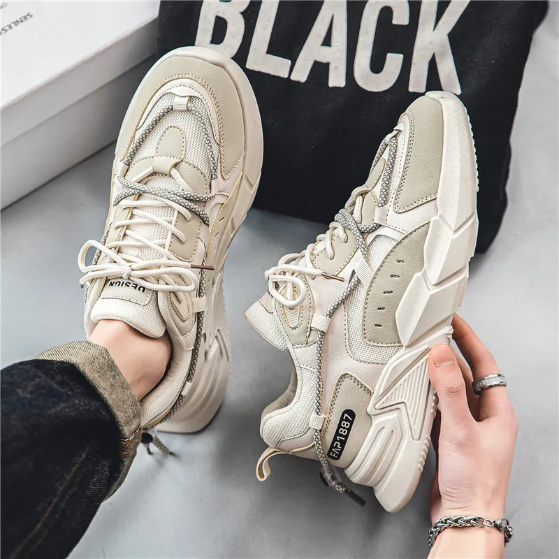 Bull Charm Slip Resistant Low Top Chunky Sneakers Men's-13