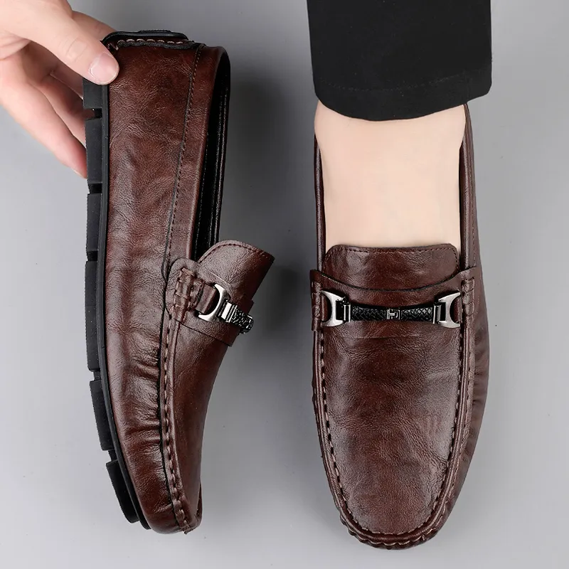 Bull charm Men's Casual Shoes Men Low Top Black/Brown-7