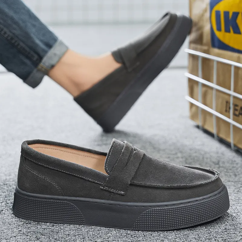 Bull charm Loafers Men Black/Gray/Brown-8