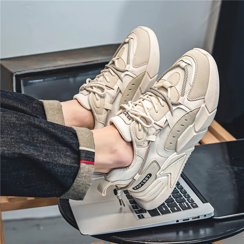 Bull Charm Slip Resistant Low Top Chunky Sneakers Men's-14
