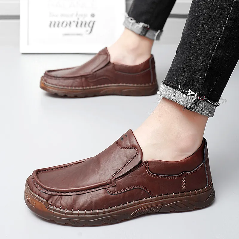Bull charm Gommino Loafers Men Black/Brown-1