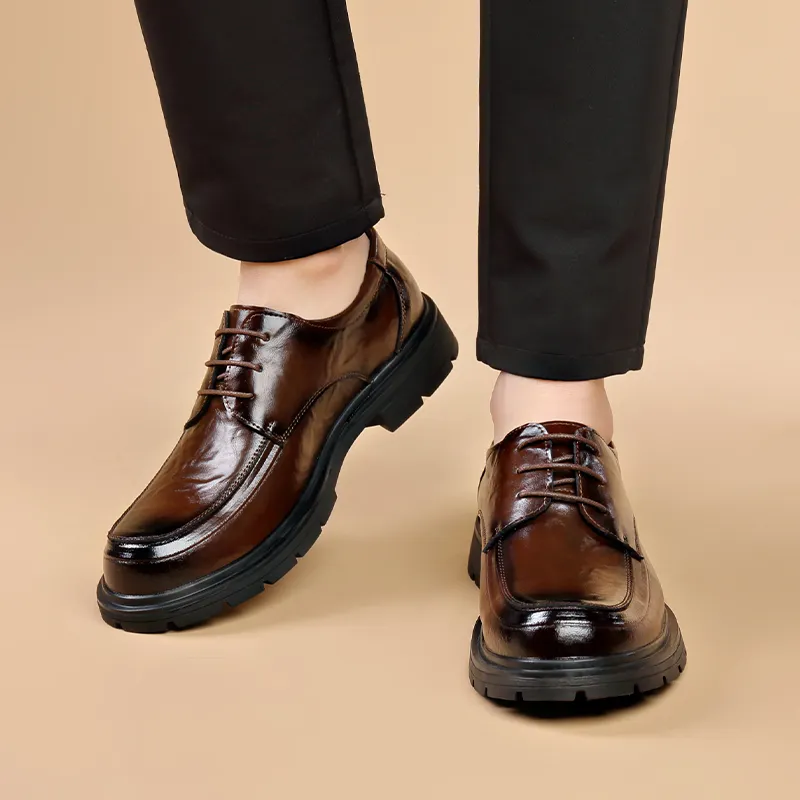 Bull charm Men's Casual Shoes Men Low Top Black/Brown-7