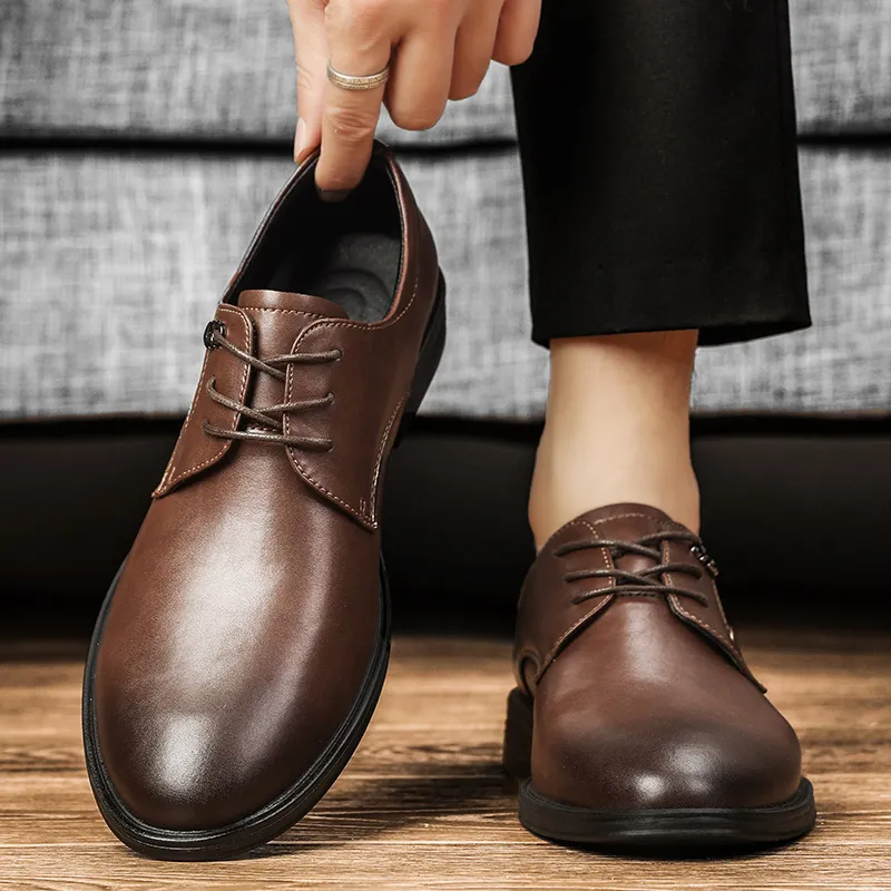 Bull charm Dress Shoes Men Low Top-8