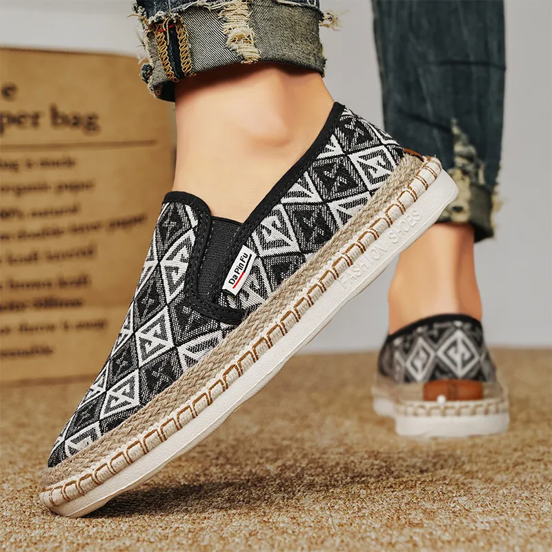 Bull charm Espadrilles Men Beige/Black-4