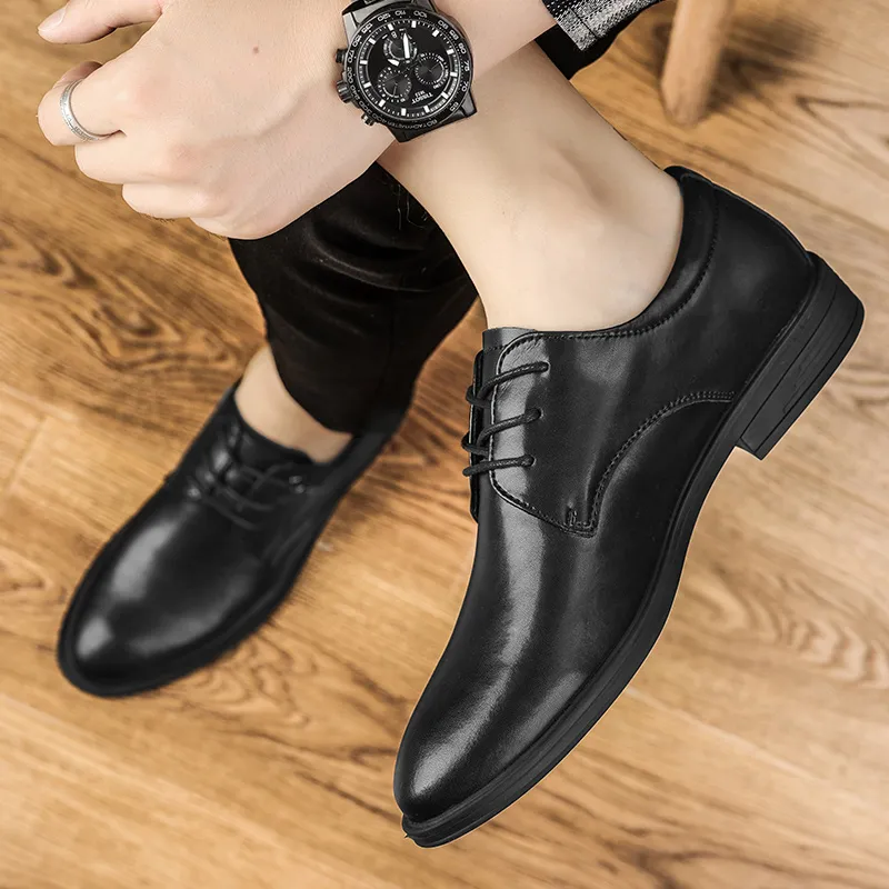 Bull charm Dress Shoes Men Low Top-5