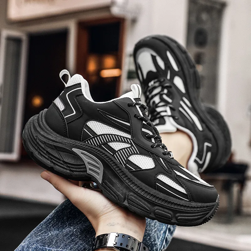 Bull Charm Slip Resistant Low Top Chunky Sneakers Men's-16