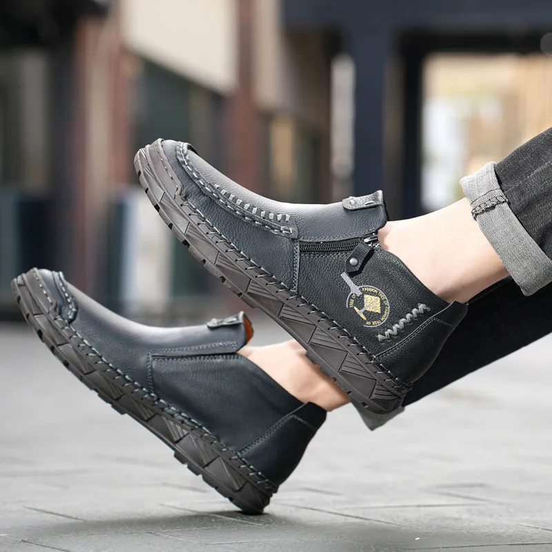 Bull Charm Anti-Slip Wear-Resistant Mid-Top Casual Shoes Men's-8