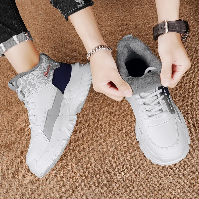 Bull Charm Abrasion-Resistant High-Top Casual Shoes Men's-5