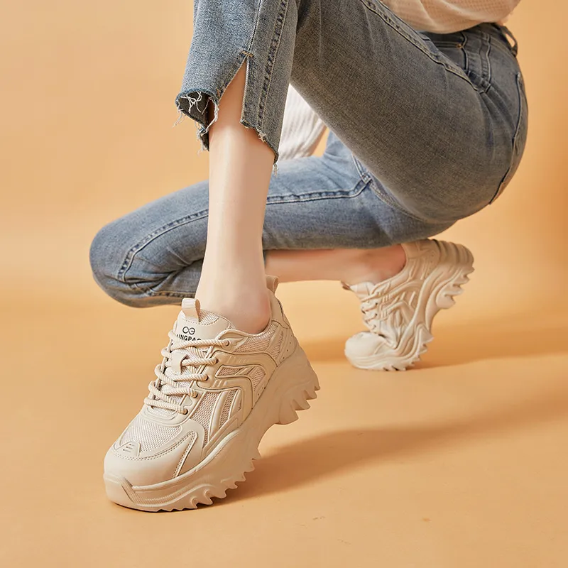 Bull Charm Low-Top Chunky Sneakers Women's-4