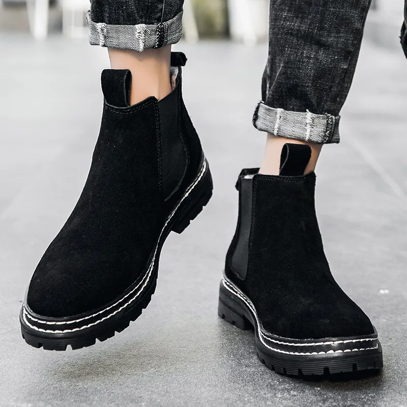 Bull Charm Short Chelsea Boots Men's-17