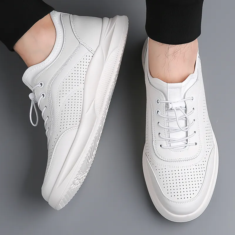 Bull Charm Men's Casual Leather Shoes Men's-8