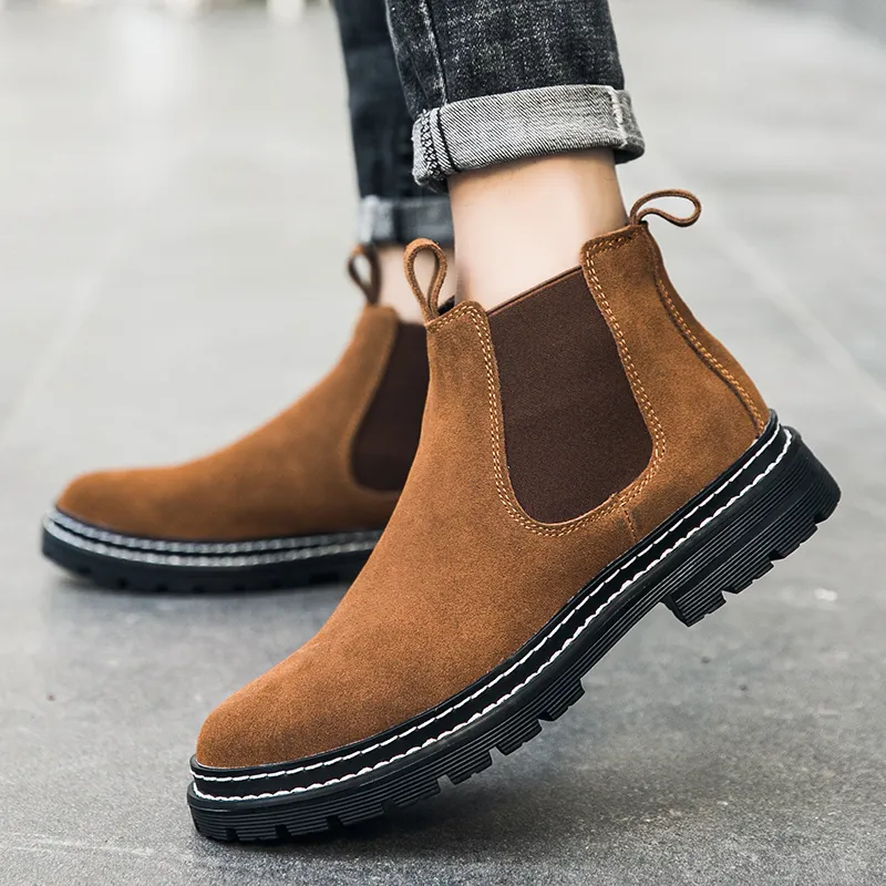 Bull Charm Short Chelsea Boots Men's-23