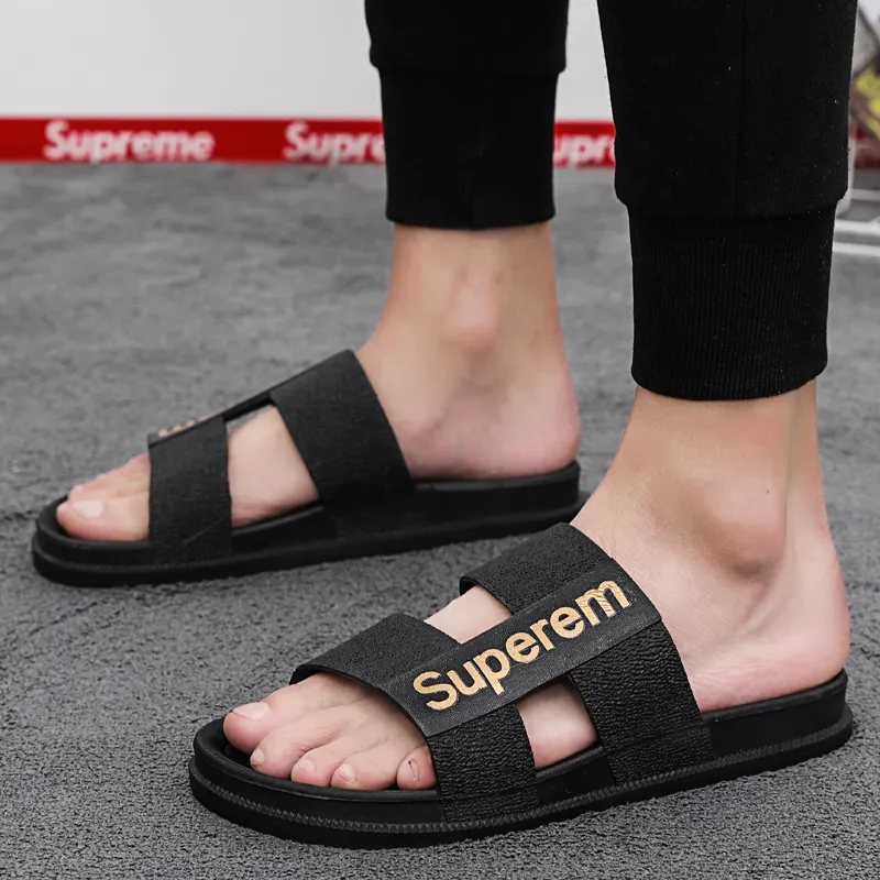 Bull Charm Rubber Sole Abrasion Resistant Slide Slippers Men's-11