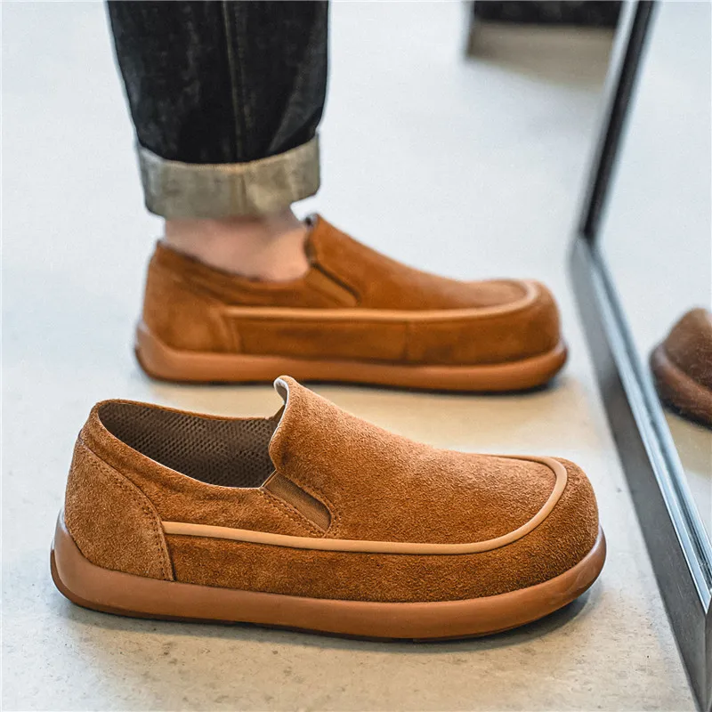 Bull charm Men's Casual Shoes Men Low Top Khaki/Black/Chestnut-3