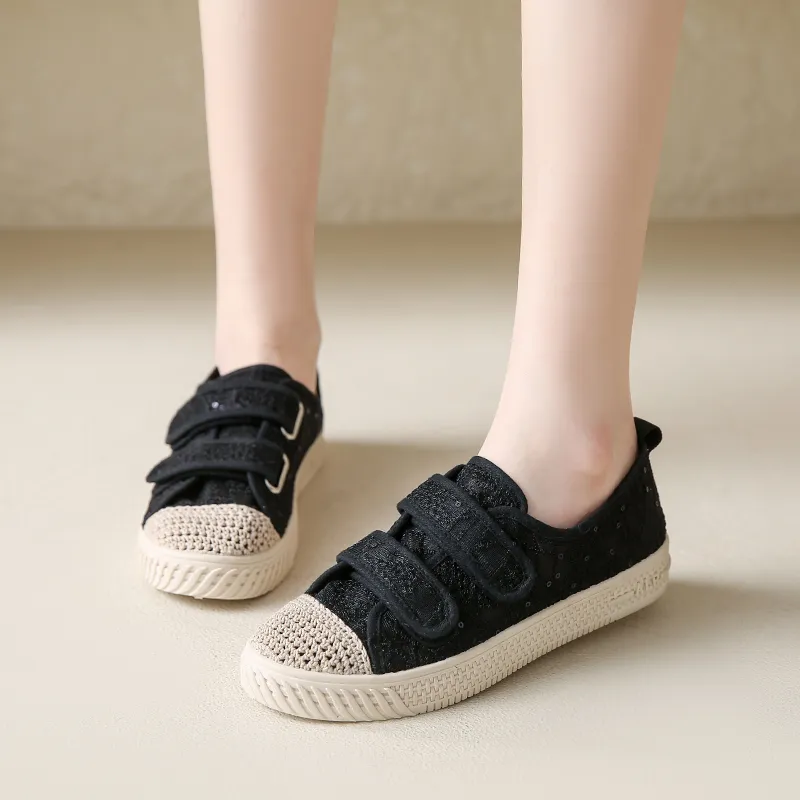 Bull charm Espadrilles Women's Black/Khaki-3