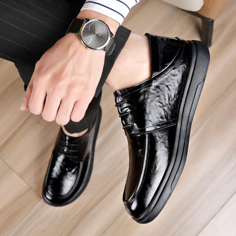 Bull charm Men's Casual Shoes Men Low Top Black/Brown-1