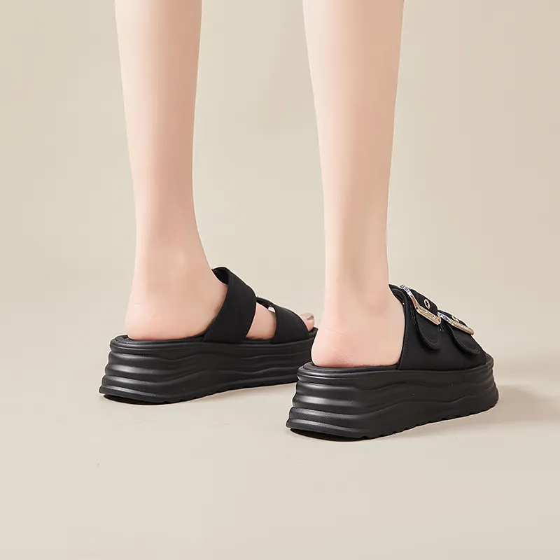 Bull Charm Rubber Sole Slide Slippers Women's-2