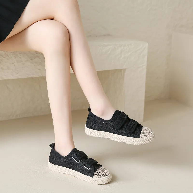 Bull charm Espadrilles Women's Black/Khaki-5