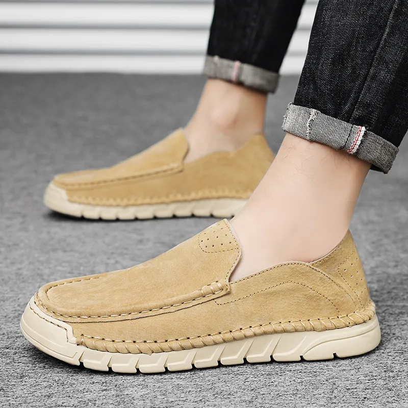 Bull charm Men's Casual Shoes Men Low Top Brown/Khaki-8