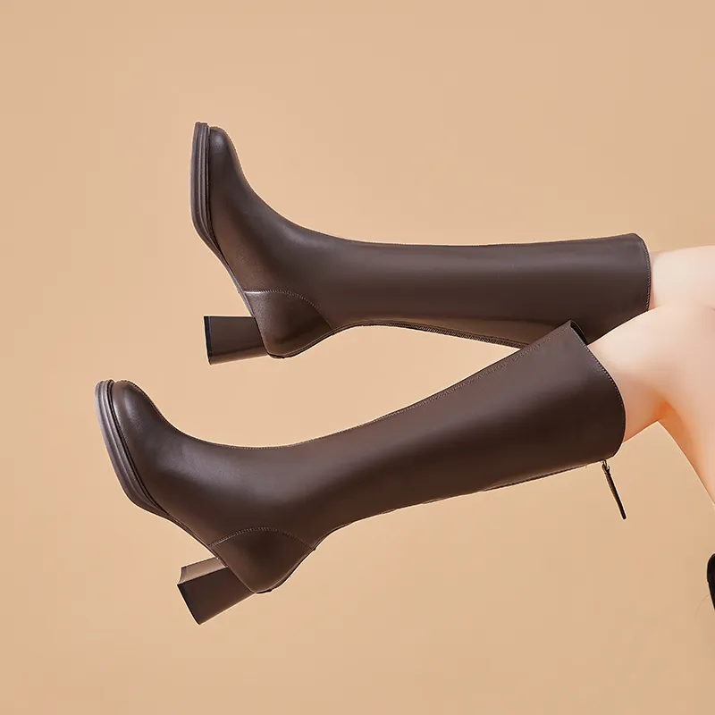 Bull Charm Knee high Boots 6cm Women's-8