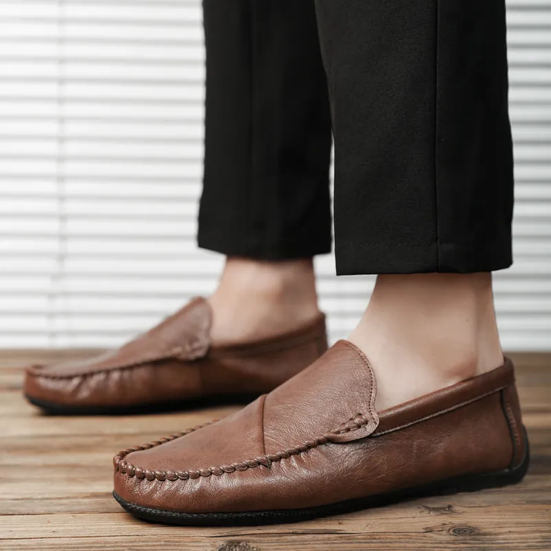 Bull charm Loafers Men Khaki/Brown/Black-9